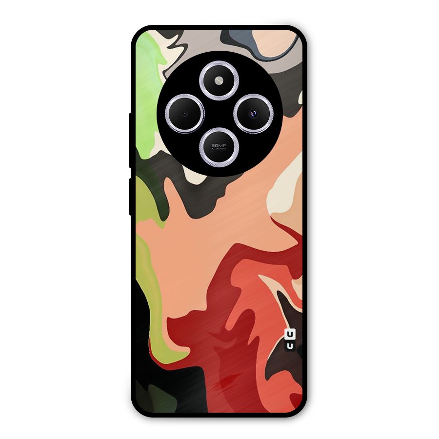 Geometric Abstract Acrylic Oil Pattern Art Metal Back Case for Poco C75 5G