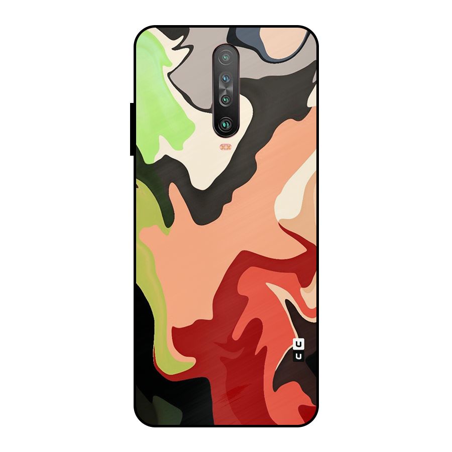 Geometric Abstract Acrylic Oil Pattern Art Metal Back Case for Poco X2