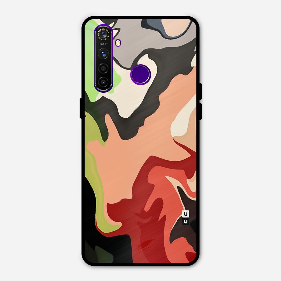 Geometric Abstract Acrylic Oil Pattern Art Metal Back Case for Realme 5 Pro