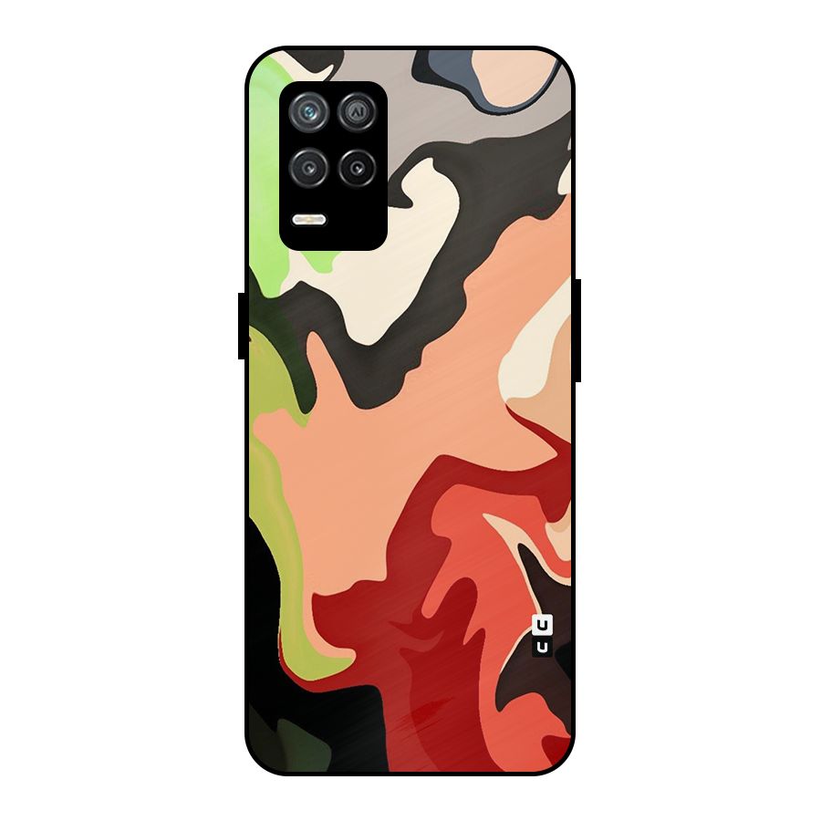 Geometric Abstract Acrylic Oil Pattern Art Metal Back Case for Realme 8 5G