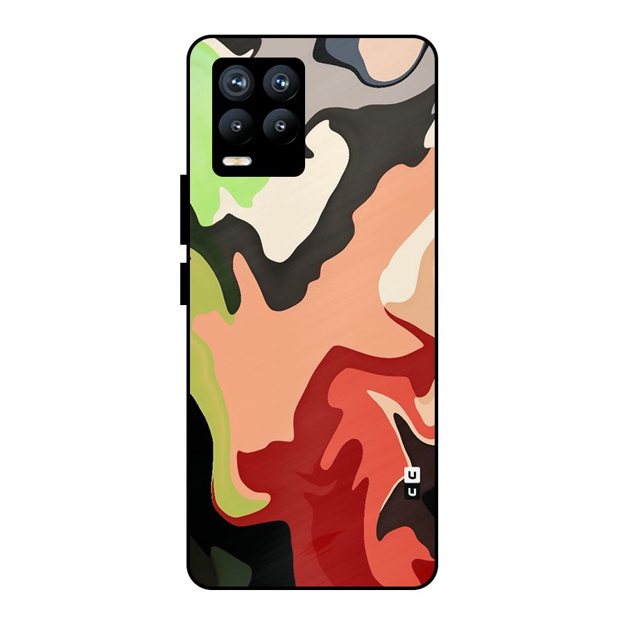 Geometric Abstract Acrylic Oil Pattern Art Metal Back Case for Realme 8 Pro