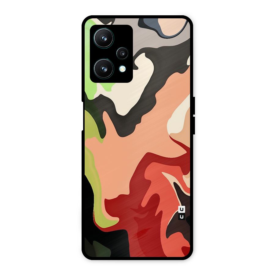 Geometric Abstract Acrylic Oil Pattern Art Metal Back Case for Realme 9 Pro 5G