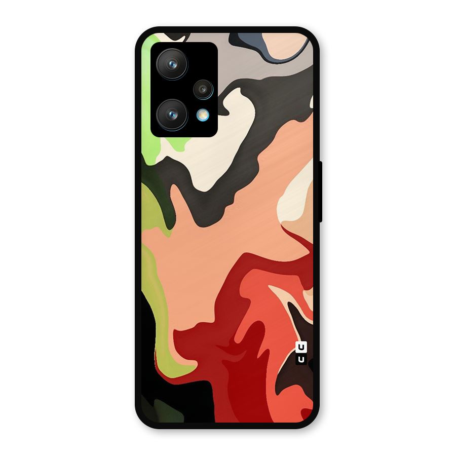 Geometric Abstract Acrylic Oil Pattern Art Metal Back Case for Realme 9 Pro Plus 5G