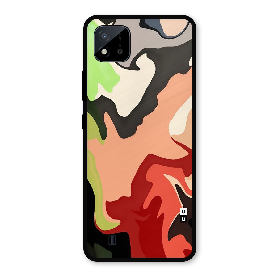 Geometric Abstract Acrylic Oil Pattern Art Metal Back Case for Realme C11 2021