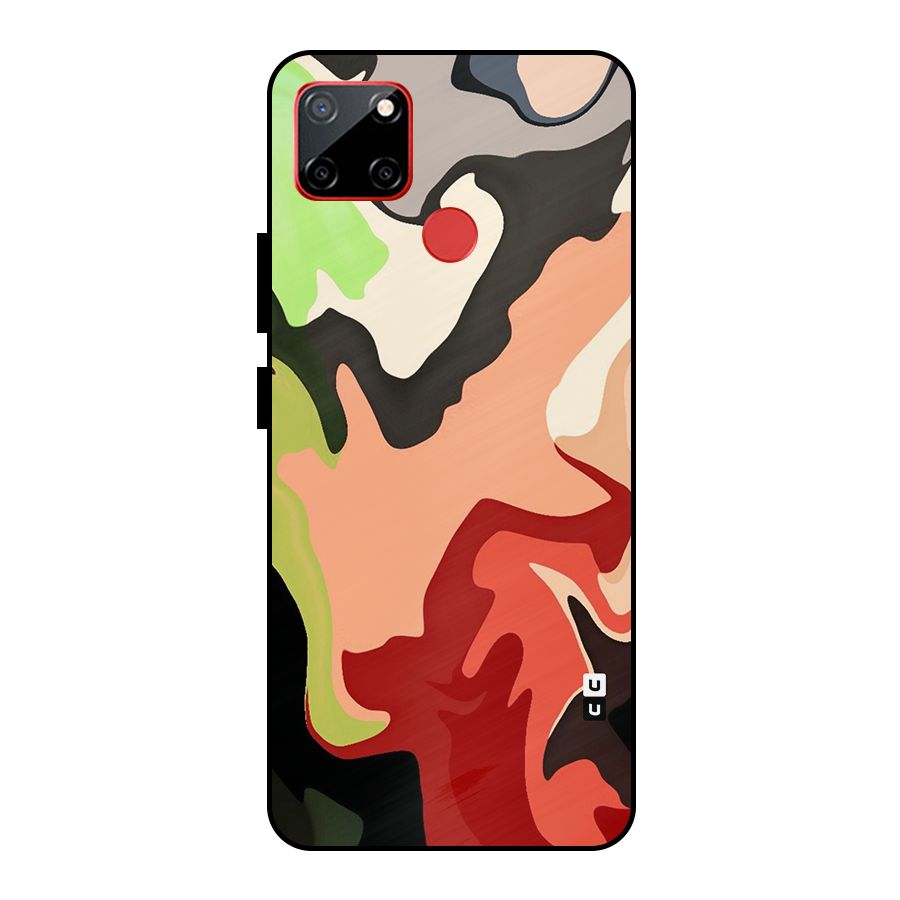 Geometric Abstract Acrylic Oil Pattern Art Metal Back Case for Realme C12