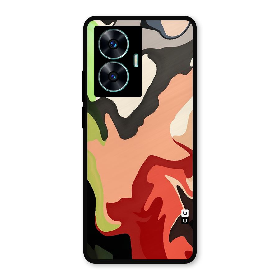 Geometric Abstract Acrylic Oil Pattern Art Metal Back Case for Realme C55