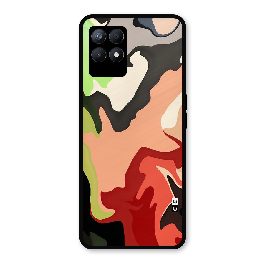 Geometric Abstract Acrylic Oil Pattern Art Metal Back Case for Realme Narzo 50