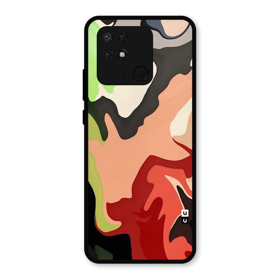 Geometric Abstract Acrylic Oil Pattern Art Metal Back Case for Redmi 10 Power