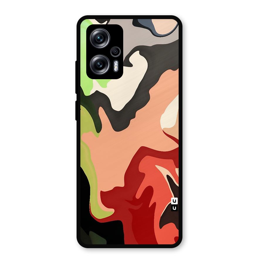 Geometric Abstract Acrylic Oil Pattern Art Metal Back Case for Redmi K50i