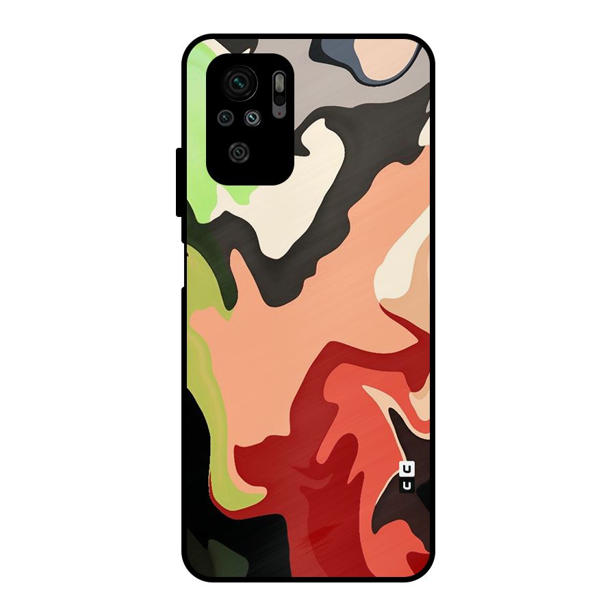 Geometric Abstract Acrylic Oil Pattern Art Metal Back Case for Redmi Note 10