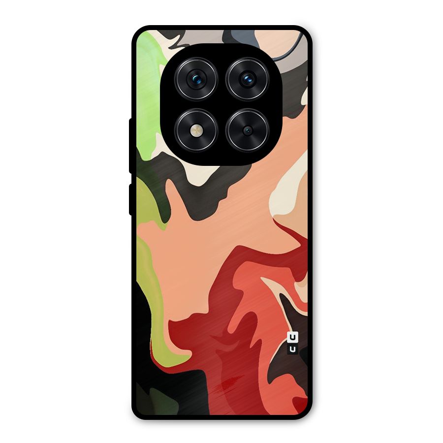 Geometric Abstract Acrylic Oil Pattern Art Metal Back Case for Redmi Note 14 Pro 5G