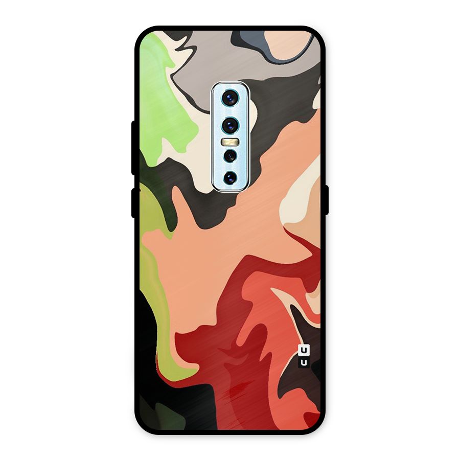 Geometric Abstract Acrylic Oil Pattern Art Metal Back Case for Vivo V17 Pro