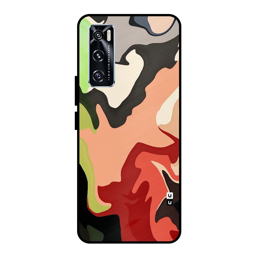 Geometric Abstract Acrylic Oil Pattern Art Metal Back Case for Vivo V20 SE