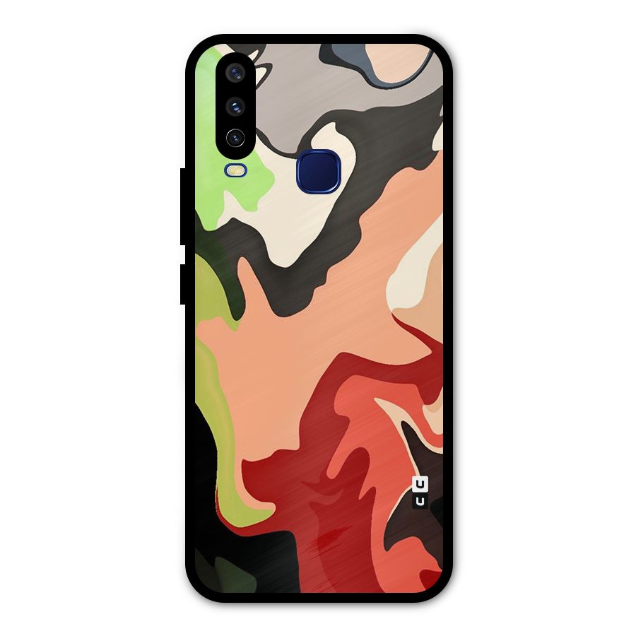 Geometric Abstract Acrylic Oil Pattern Art Metal Back Case for Vivo Y15