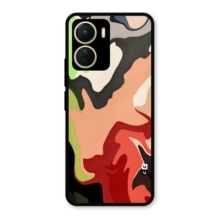 Geometric Abstract Acrylic Oil Pattern Art Metal Back Case for Vivo Y16