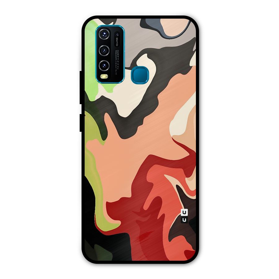 Geometric Abstract Acrylic Oil Pattern Art Metal Back Case for Vivo Y30