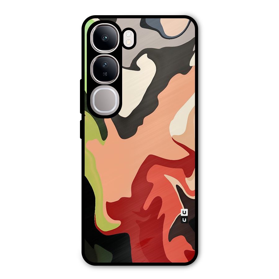 Geometric Abstract Acrylic Oil Pattern Art Metal Back Case for Vivo Y300