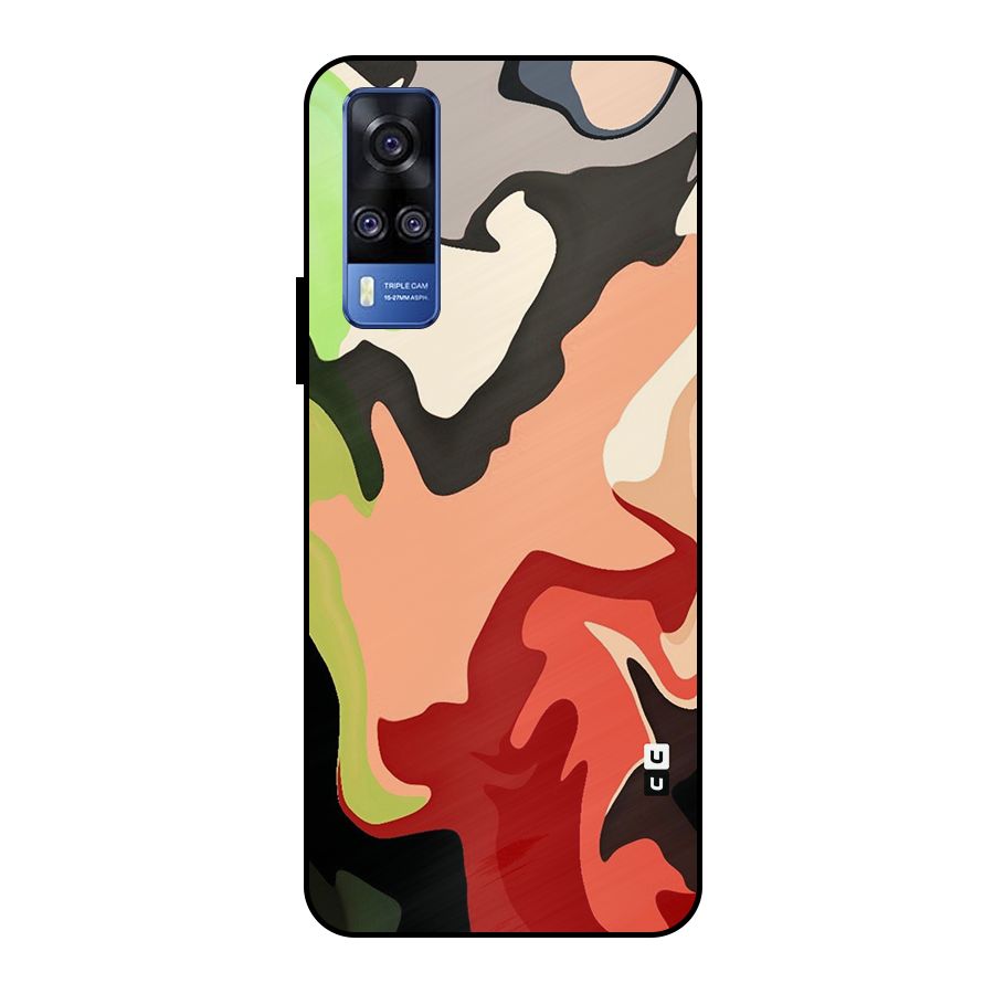 Geometric Abstract Acrylic Oil Pattern Art Metal Back Case for Vivo Y51