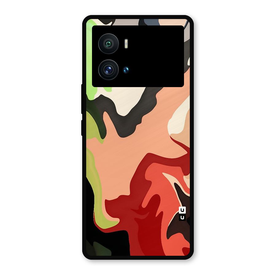 Geometric Abstract Acrylic Oil Pattern Art Metal Back Case for iQOO 9 Pro