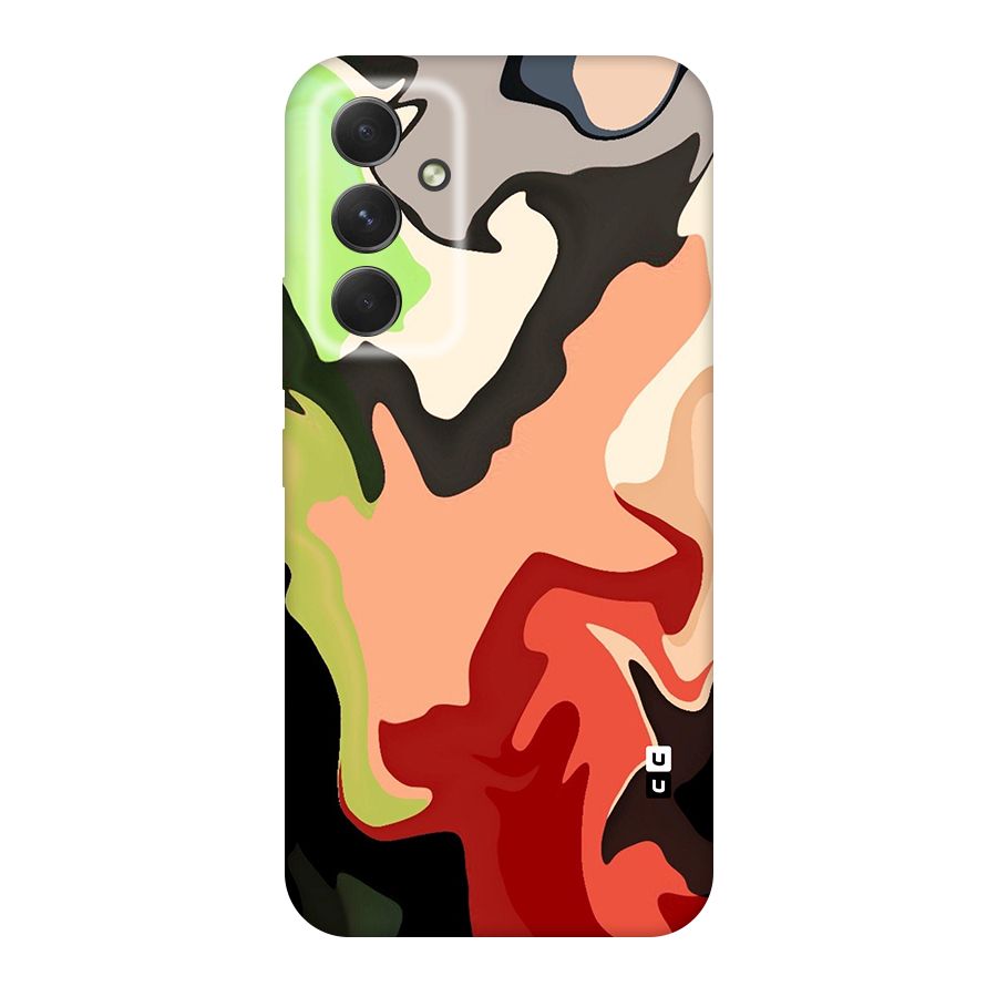 Geometric Abstract Acrylic Oil Pattern Art Original Polycarbonate Back Case for Galaxy A54