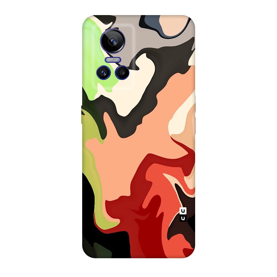 Geometric Abstract Acrylic Oil Pattern Art Original Polycarbonate Back Case for Realme GT Neo 3