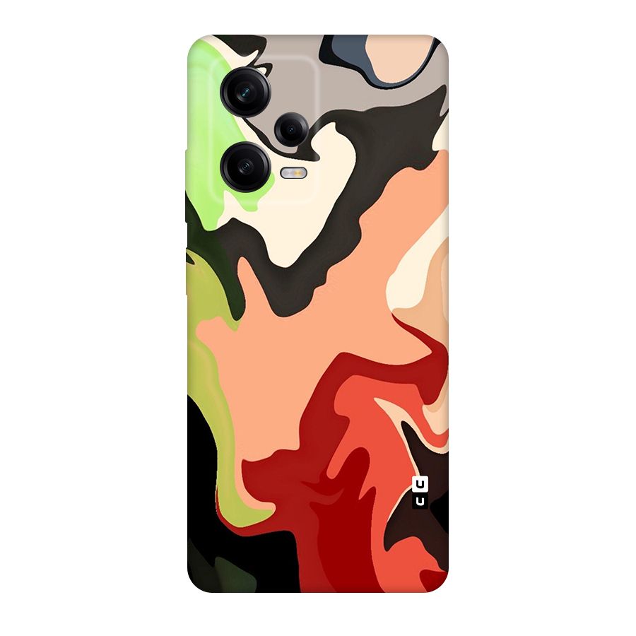 Geometric Abstract Acrylic Oil Pattern Art Original Polycarbonate Back Case for Redmi Note 12 Pro