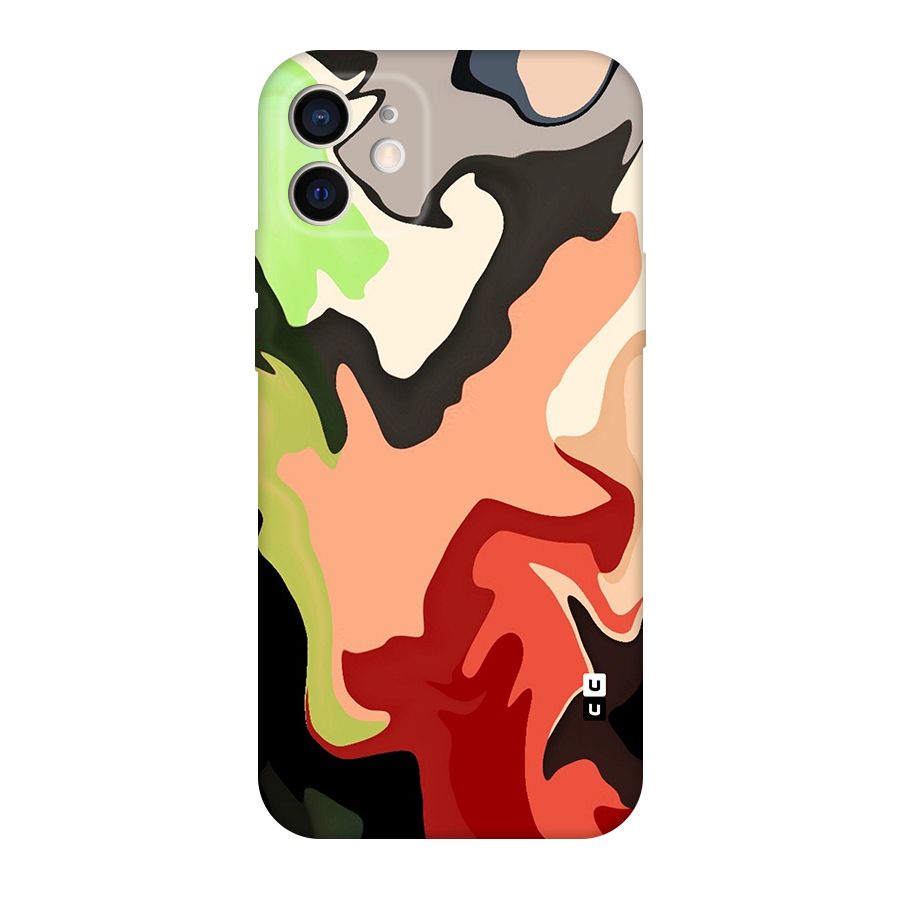 Geometric Abstract Acrylic Oil Pattern Art Original Polycarbonate Back Case for iPhone 12