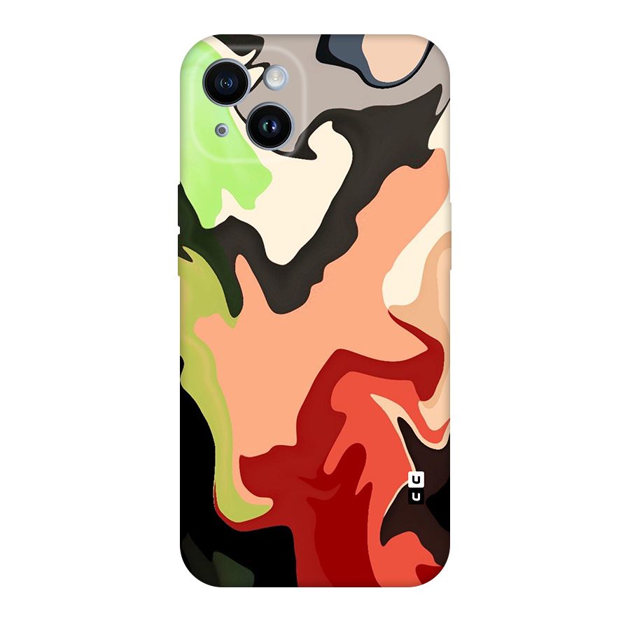 Geometric Abstract Acrylic Oil Pattern Art Original Polycarbonate Back Case for iPhone 14