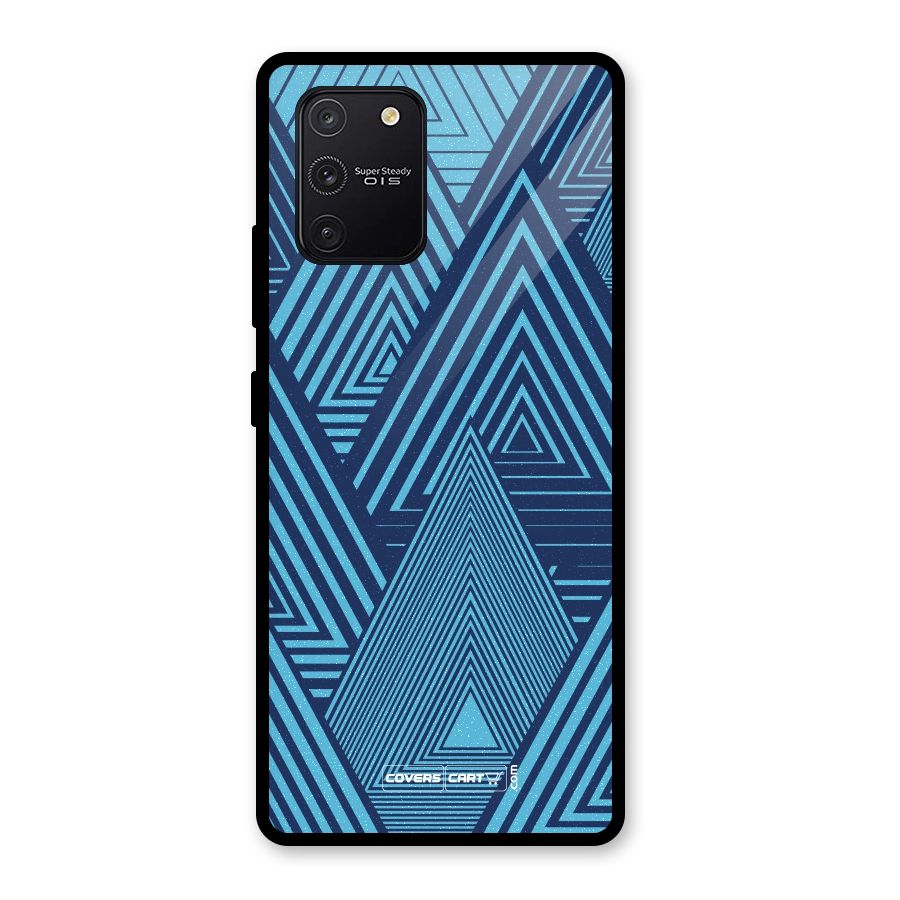 Geometric Blue Print Glass Back Case for Galaxy S10 Lite