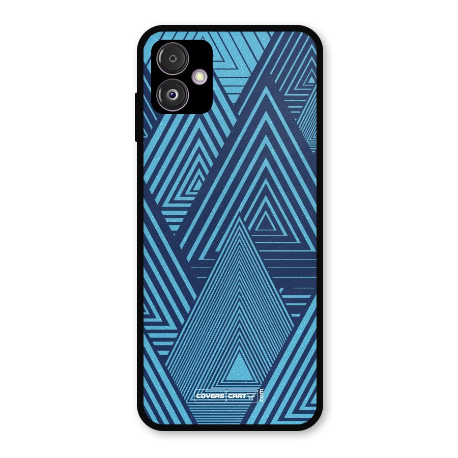 Geometric Blue Print Metal Back Case for Galaxy F14