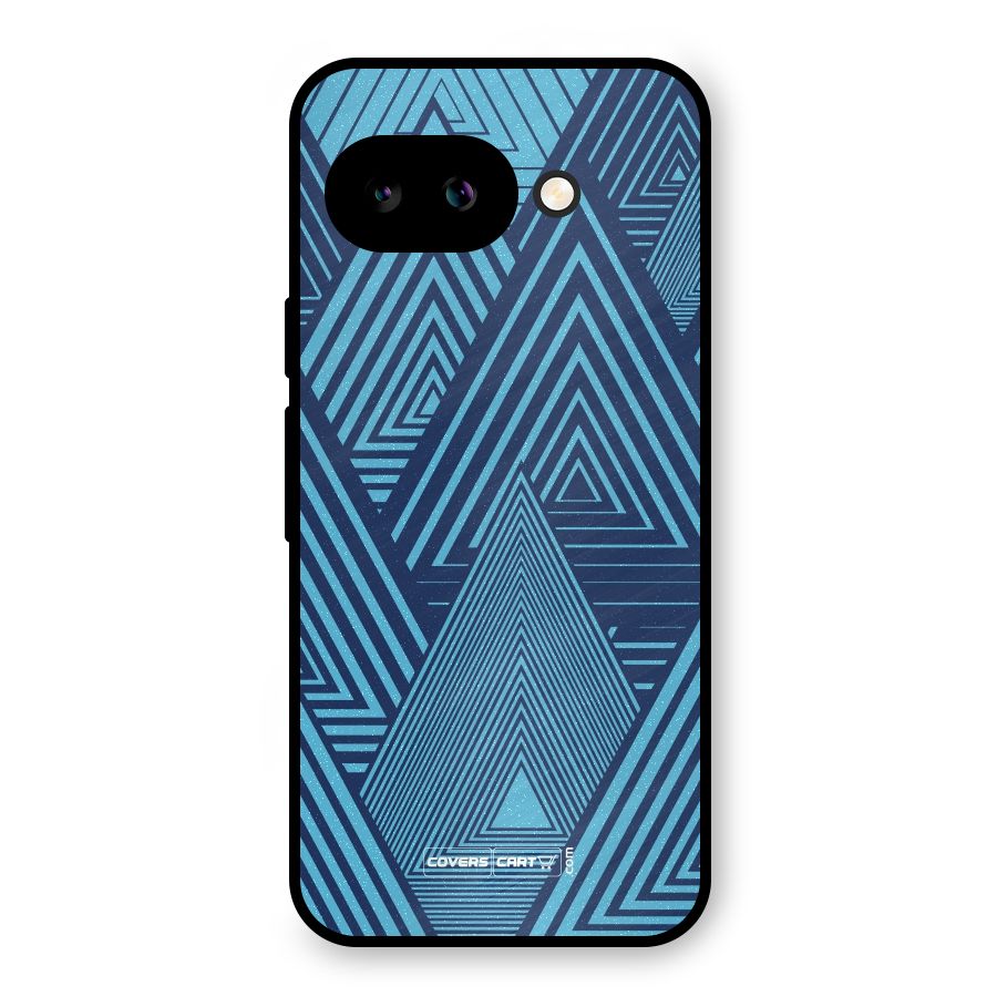 Geometric Blue Print Metal Back Case for Google Pixel 9a