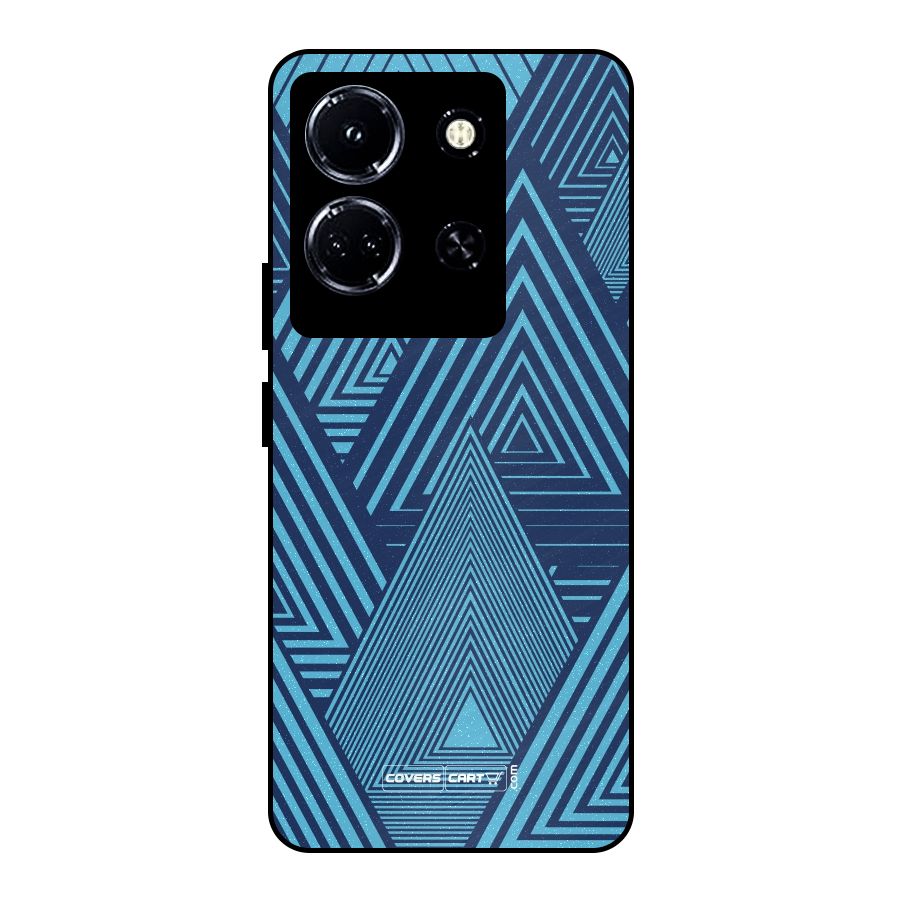 Geometric Blue Print Metal Back Case for Infinix Note 30 5G