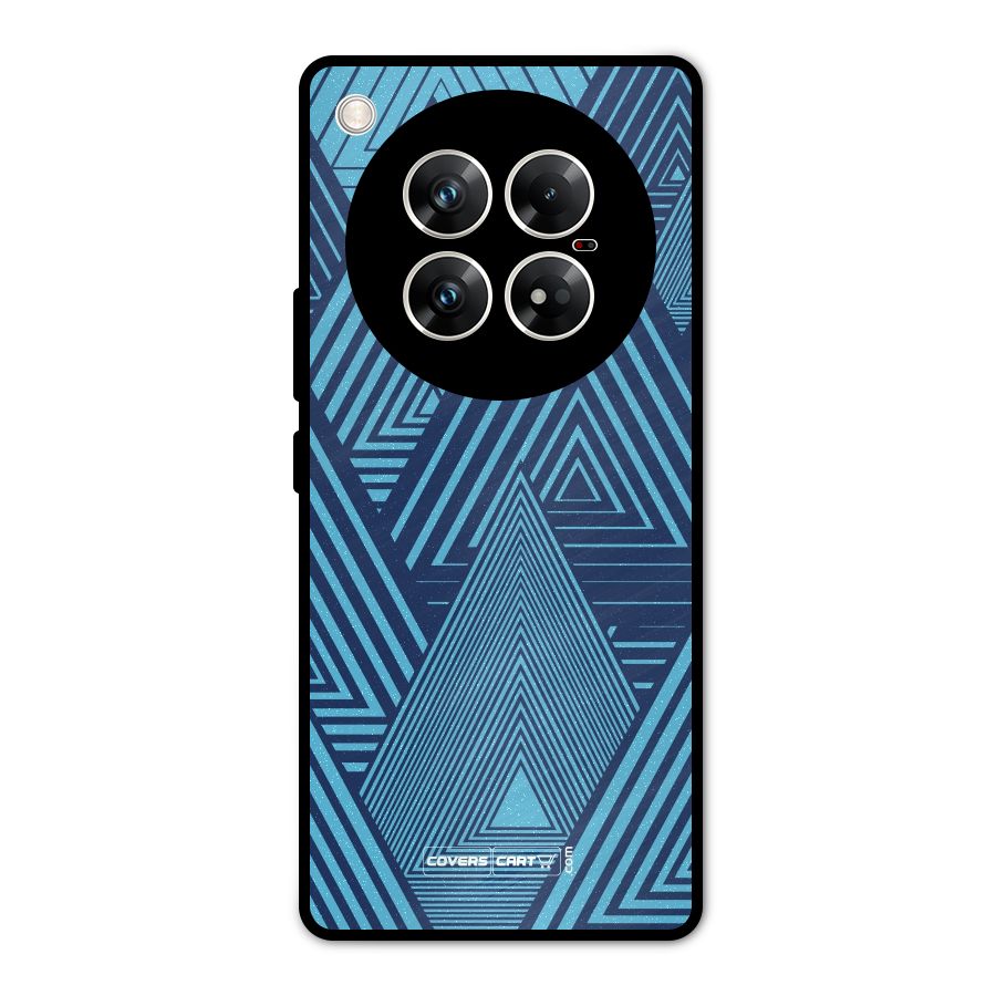 Geometric Blue Print Metal Back Case for Infinix Zero 40 5G