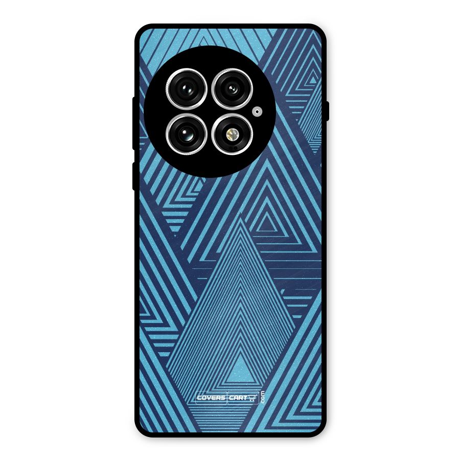 Geometric Blue Print Metal Back Case for OnePlus 13