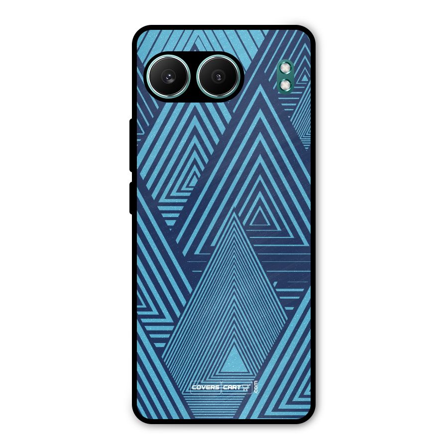 Geometric Blue Print Metal Back Case for OnePlus Nord 4