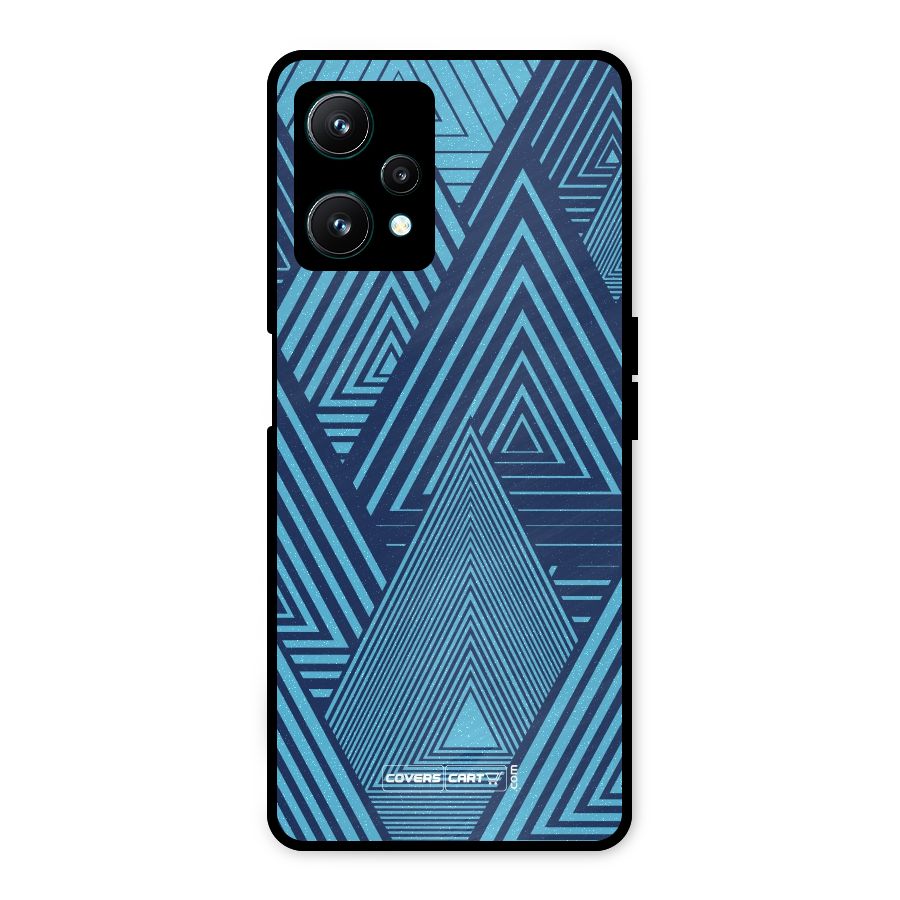 Geometric Blue Print Metal Back Case for Realme 9 Pro 5G