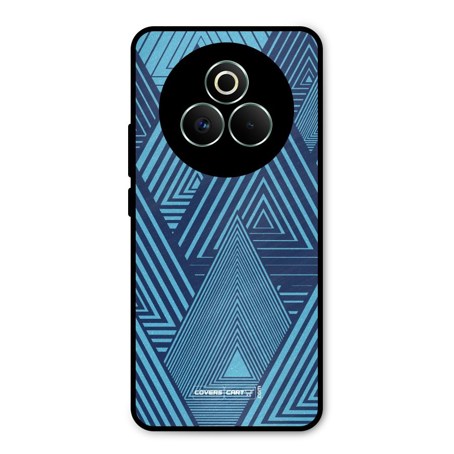 Geometric Blue Print Metal Back Case for Realme P3 Pro