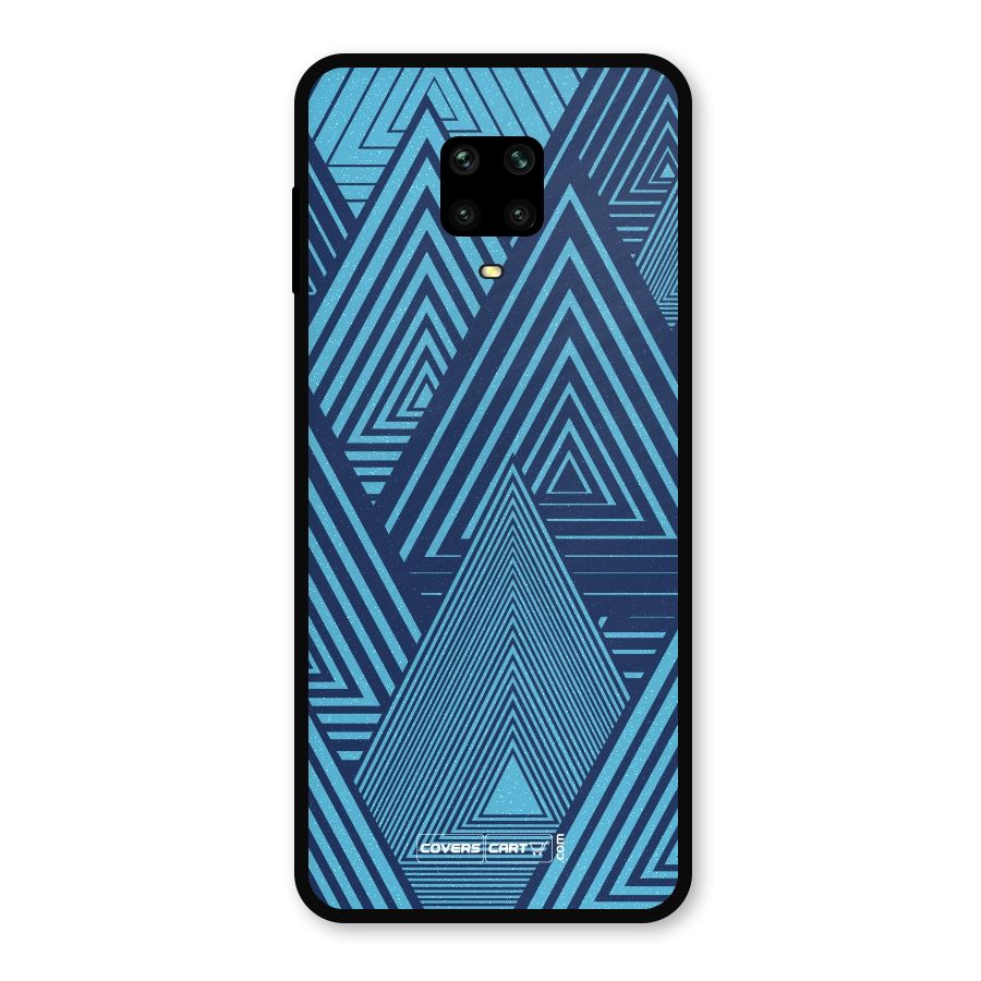 Geometric Blue Print Metal Back Case for Redmi Note 10 Lite