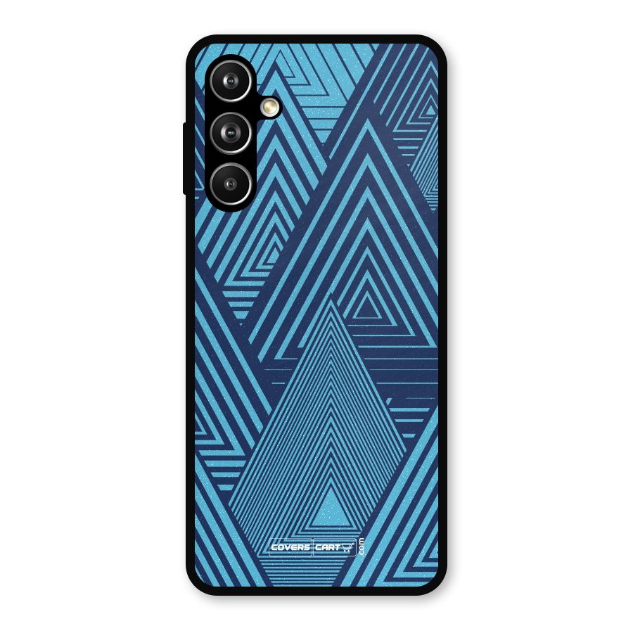 Geometric Blue Print Metal Back Case for Samsung Galaxy M54