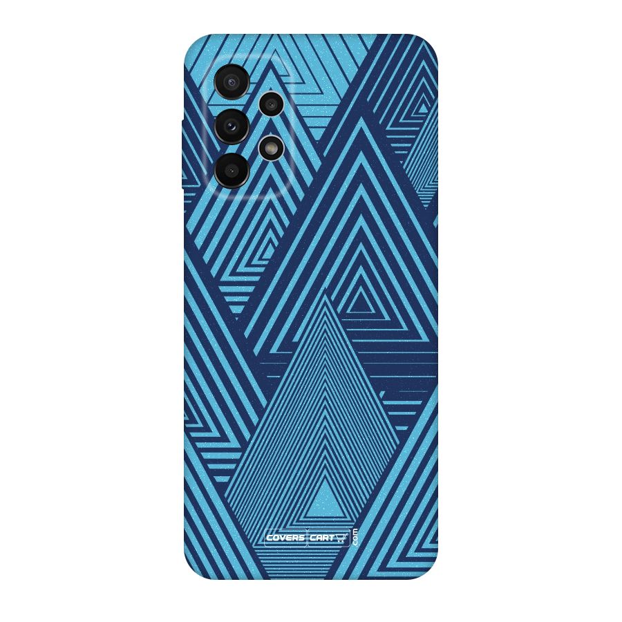 Geometric Blue Print Original Polycarbonate Back Case for Galaxy A23