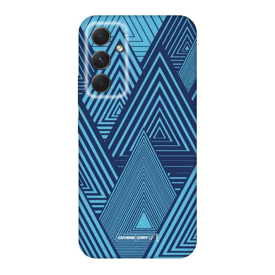 Geometric Blue Print Original Polycarbonate Back Case for Galaxy A54