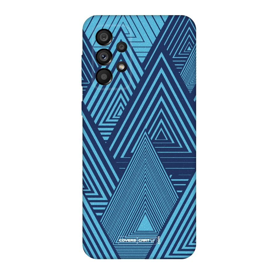 Geometric Blue Print Original Polycarbonate Back Case for Galaxy A73 5G