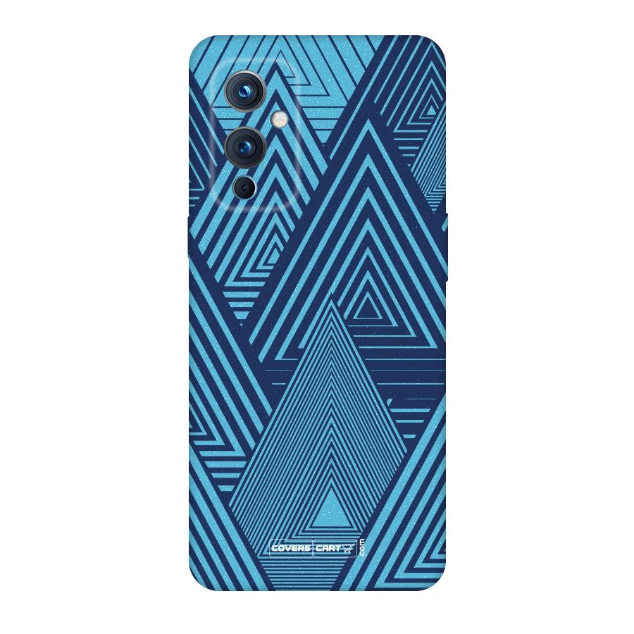 Geometric Blue Print Original Polycarbonate Back Case for OnePlus 9
