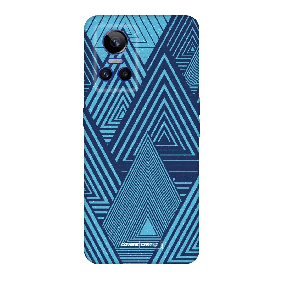 Geometric Blue Print Original Polycarbonate Back Case for Realme GT Neo 3