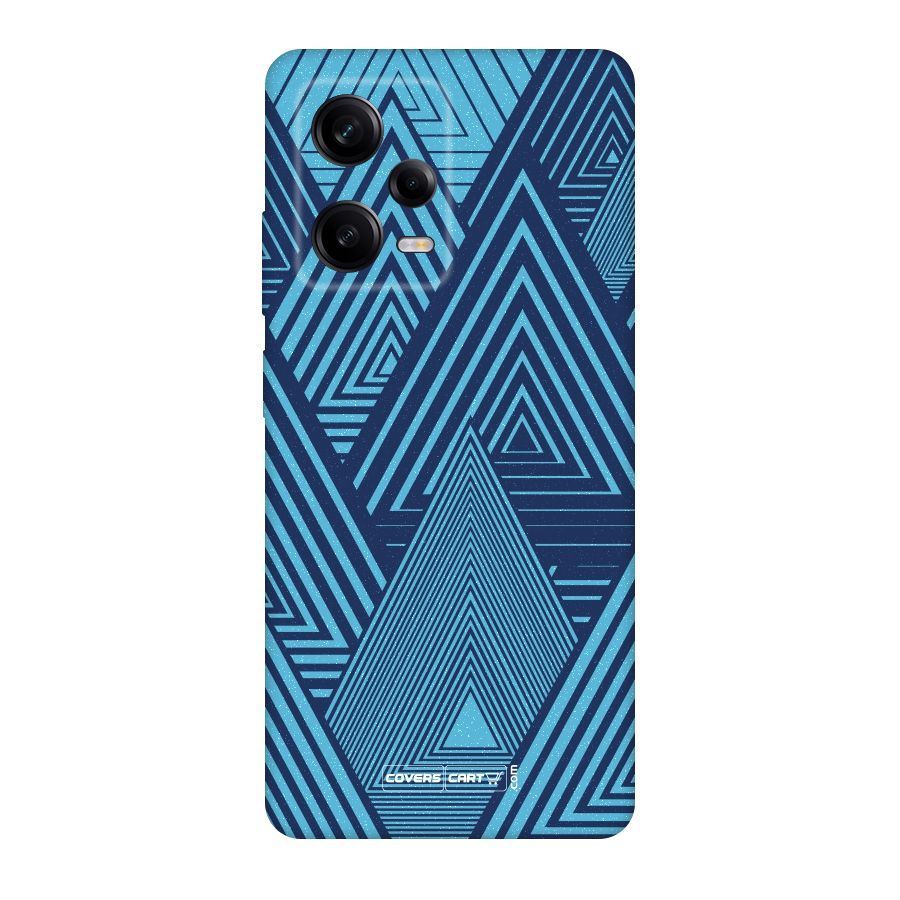 Geometric Blue Print Original Polycarbonate Back Case for Redmi Note 12 Pro