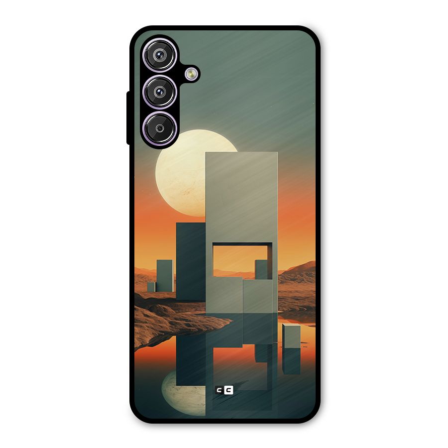 Geometric Sculpture Metal Back Case for Galaxy F15