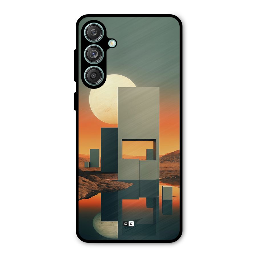 Geometric Sculpture Metal Back Case for Galaxy M55 5G