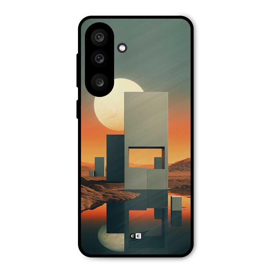 Geometric Sculpture Metal Back Case for Galaxy M56