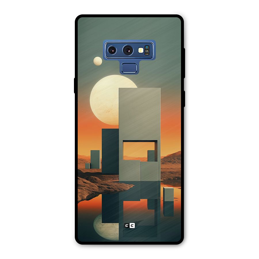 Geometric Sculpture Metal Back Case for Galaxy Note 9