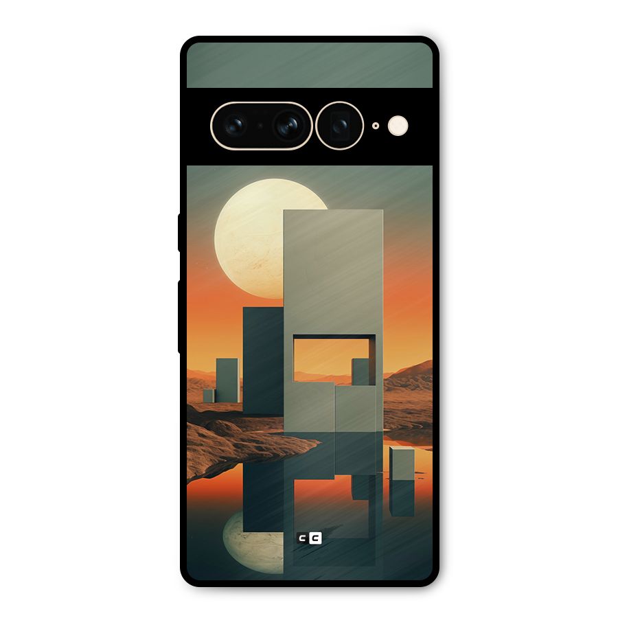 Geometric Sculpture Metal Back Case for Google Pixel 7 Pro